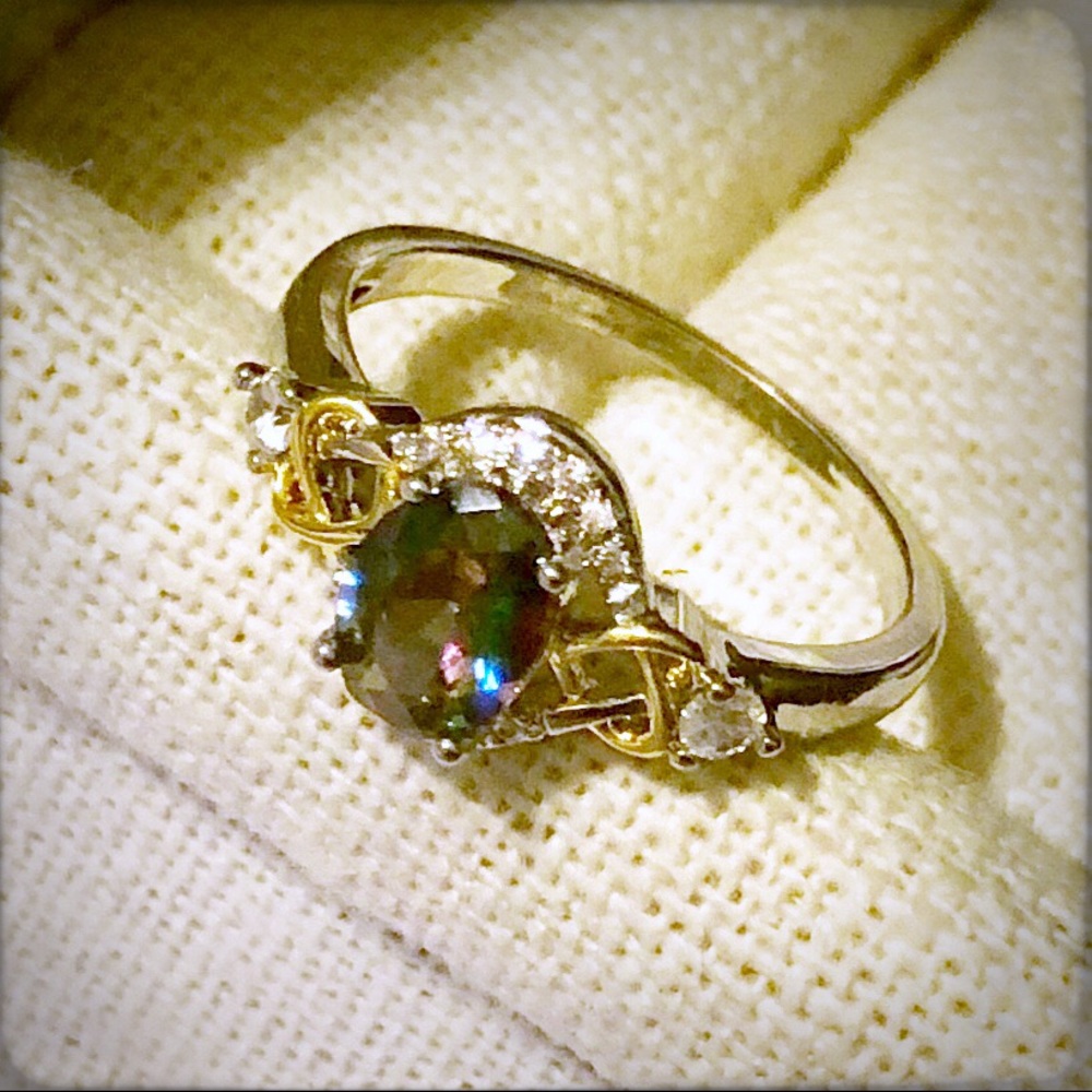 NEW Rainbow Fire Mystic Topaz Ring - Size 9